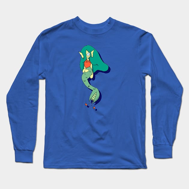 Mermaid Long Sleeve T-Shirt by CartooningWithKen